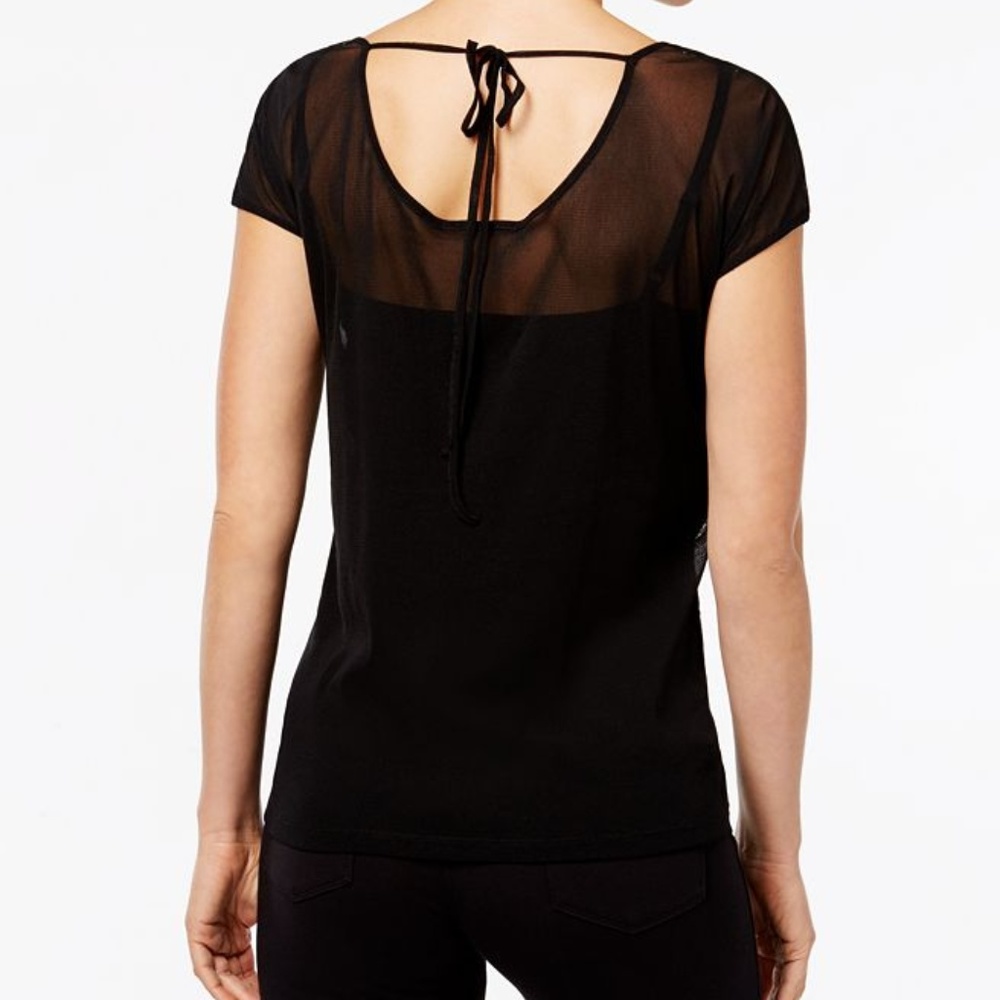 INC Sequined Sheer Tie-Back Top w/ Cami - Picture 2 of 2